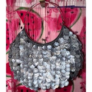 🩶 Glamorous Beaded Hand Bag